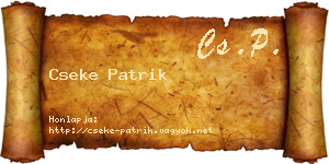 Cseke Patrik névjegykártya